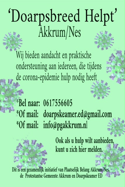 Doarpskeamer Coronaposter 2020