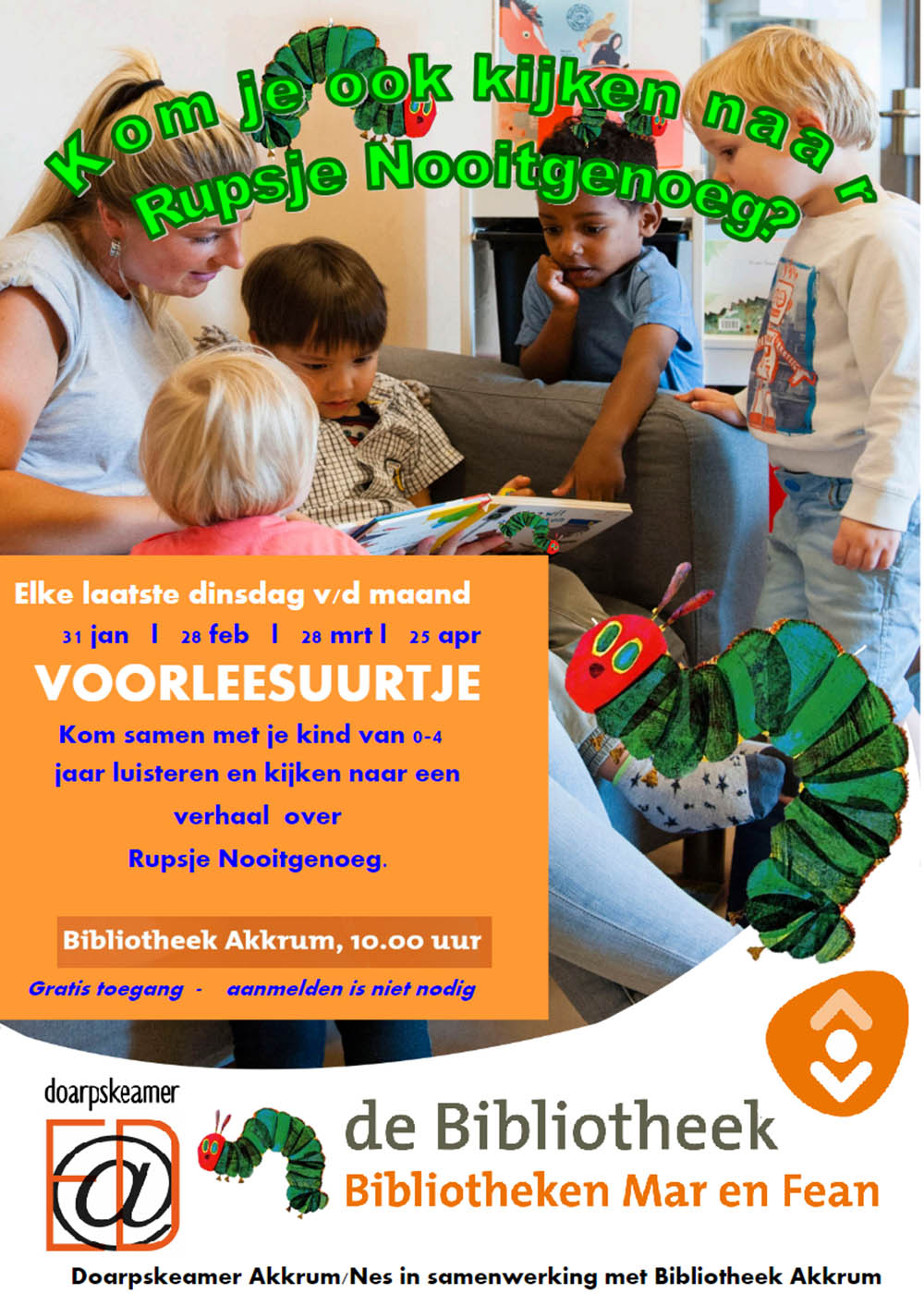 Poster rupsjeNooitgenoeg